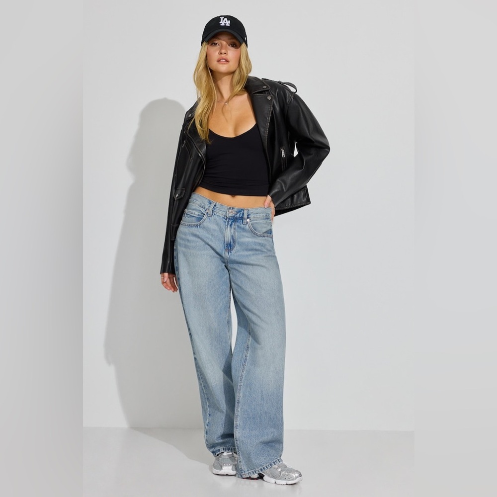 Garage Denim Light Wash Wide Leg Jeans Baggy Y2K High Rise Size 13/31 NWT